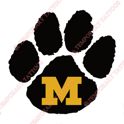 Missouri Tigers Customize Temporary Tattoos Stickers NO.5149
